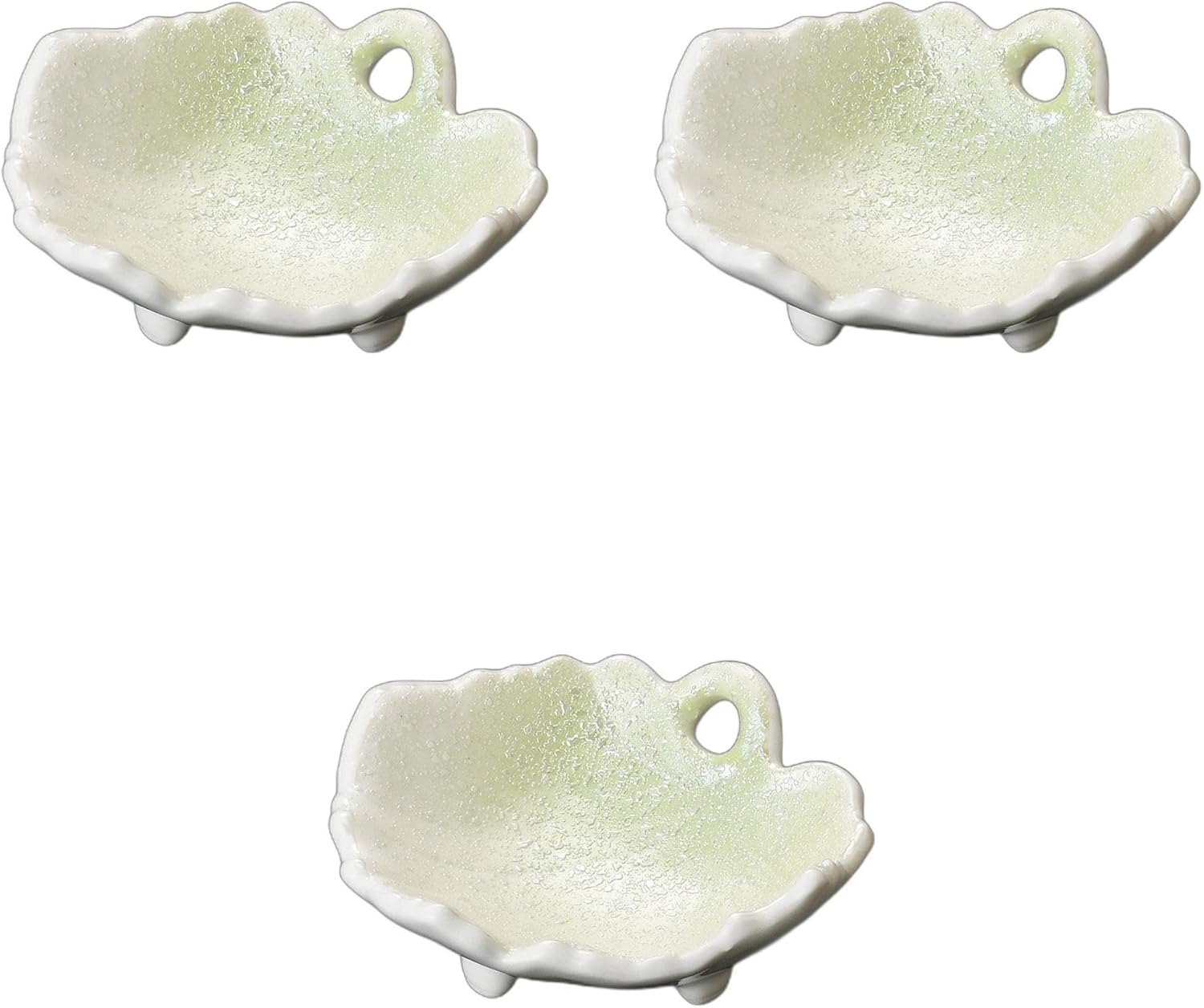 10個セット まほろばアメ反小鉢 [ 12×6.7㎝ ] 小鉢 セトモノホンポ セトモノホンポ(Setomonohonpo) 3個セット ラスターグリンあおい型小鉢